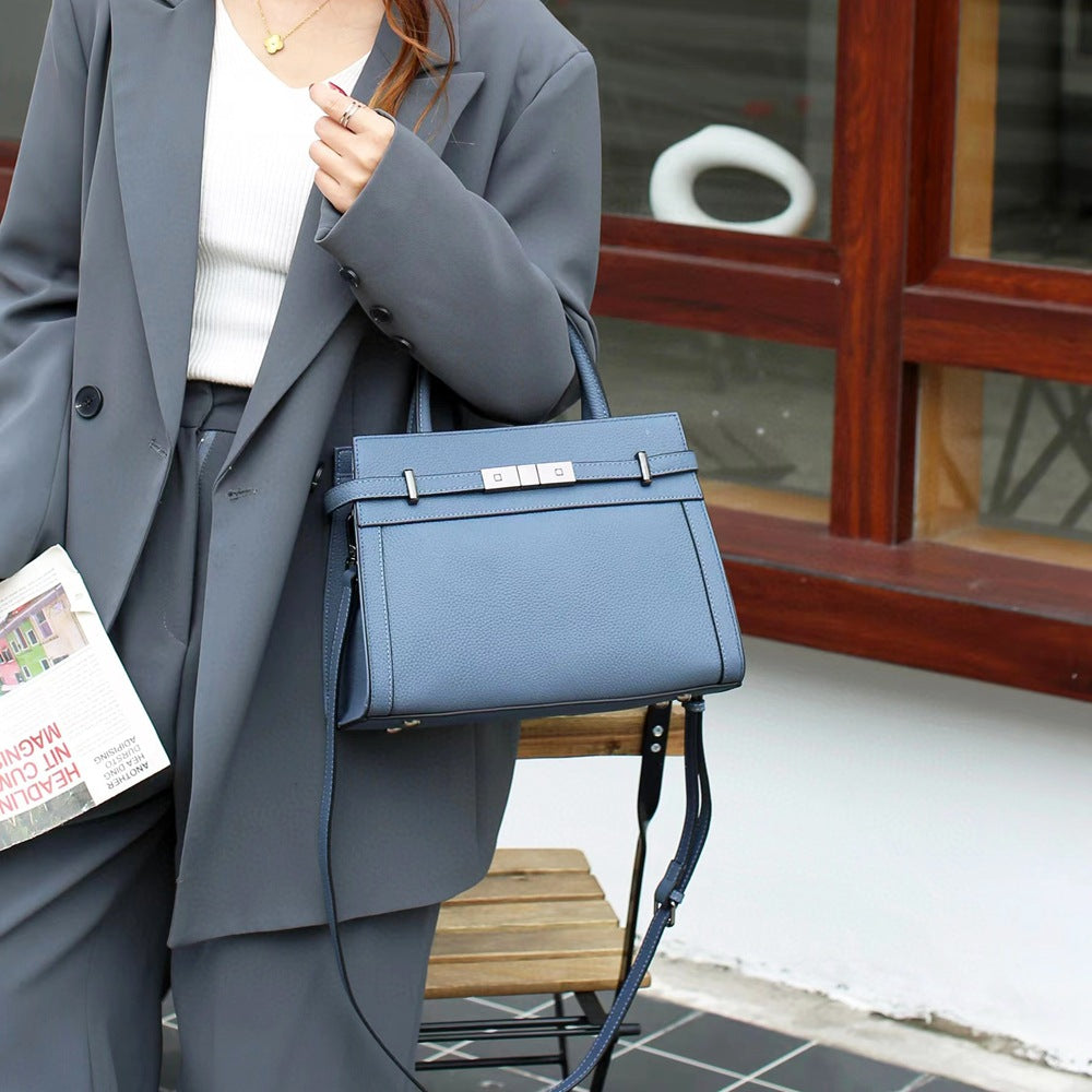 High-Grade Small Square Genuine Leather All-match Shoulder Bag